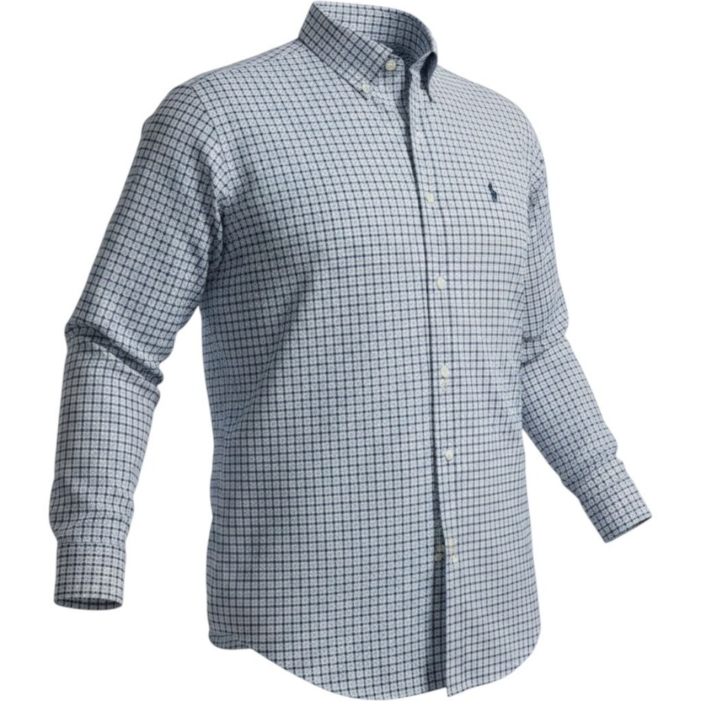 Ralph Lauren Blaire Shirt Mens XL Blue Glen Plaid Button Down Cotton Long Sleeve